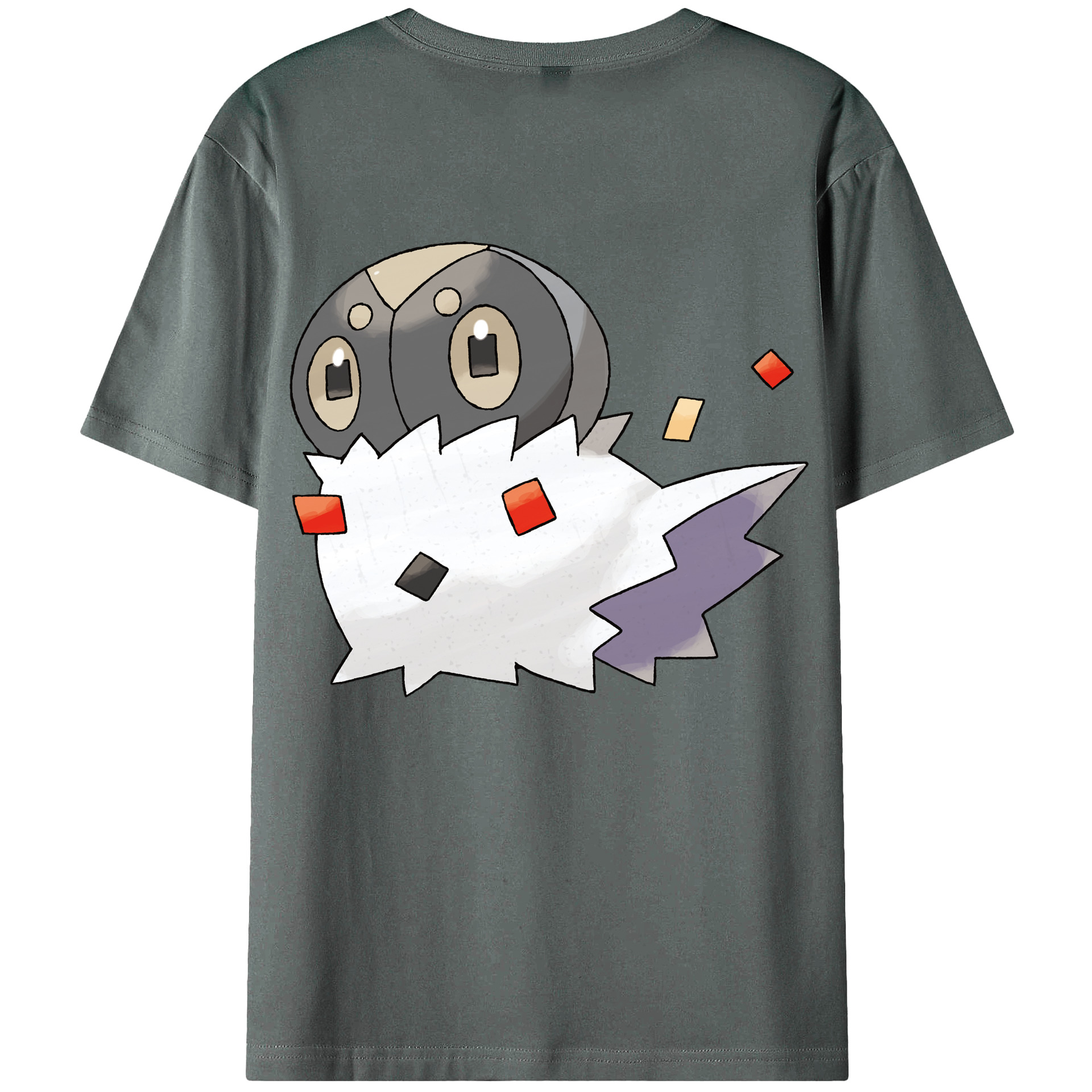（画像用） ポケットモンスター Pokémon 綿100％ メンズ半袖Tシャツ（バックプリント） 通気性